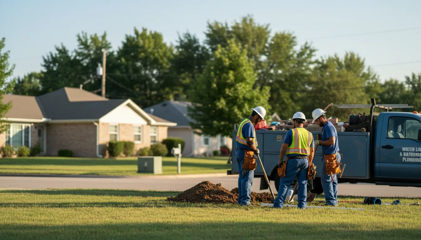 Residential water line and bathroom plumbing service in Clyde, OH